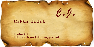 Cifka Judit névjegykártya
