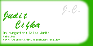 judit cifka business card